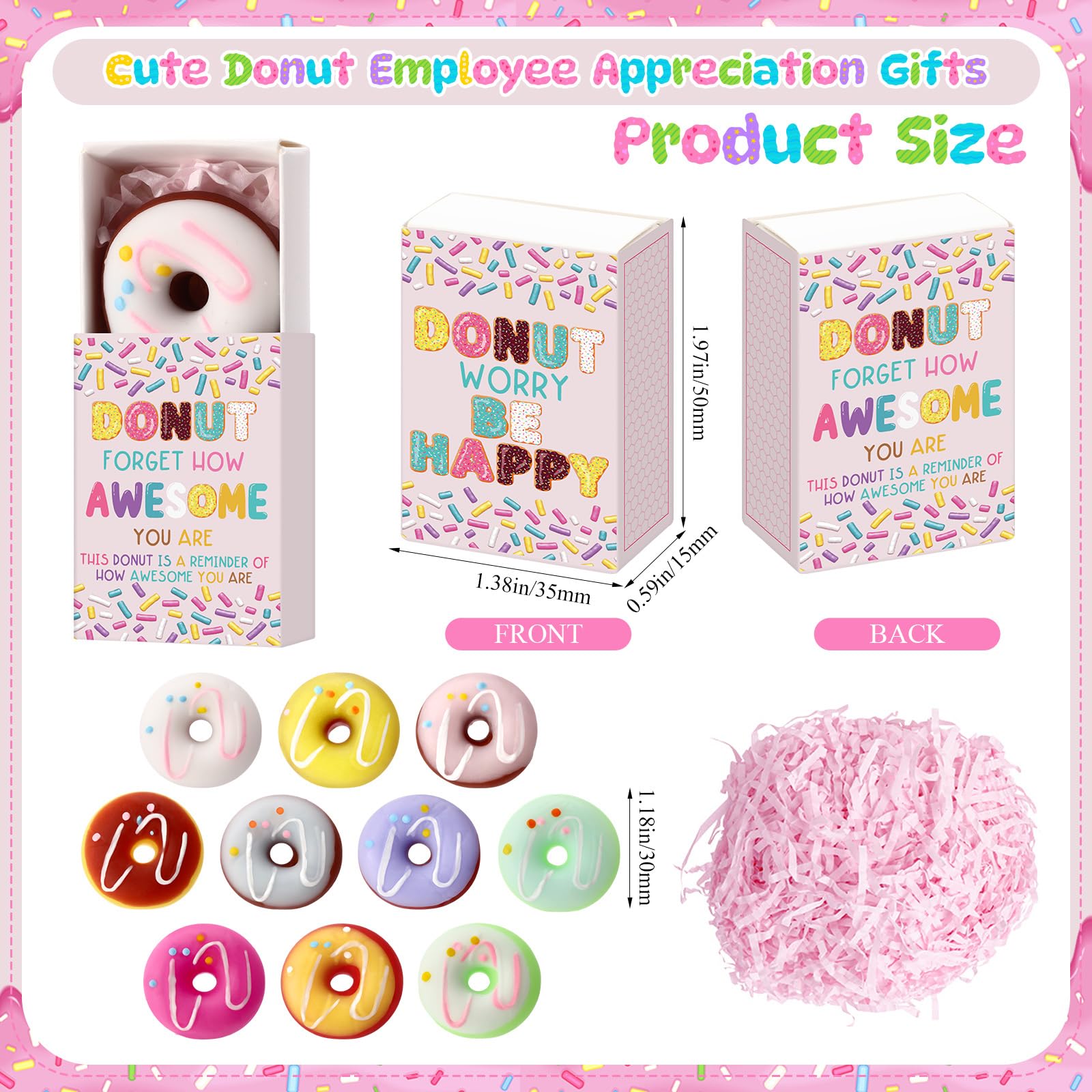 Wettarn donut stress ball close-up showing soft squeezable texture for relaxation