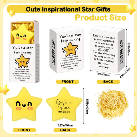 Wettarn gift box with raffia and star stress ball for gifting and appreciation.