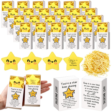 Wettarn star stress ball yellow close-up for quick stress relief at work.