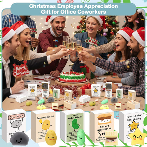 Wettarn stress ball shapes with positive messages to boost team morale.