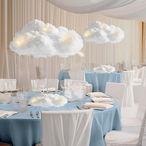 Wettarn cloud table decor large centerpiece for elegant events.