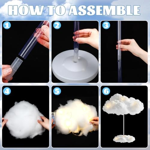 Wettarn cloud table decor medium adds dreamy ambiance to celebrations.