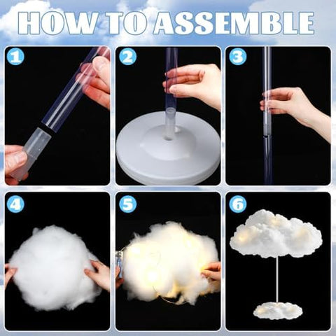 Wettarn cloud table decor medium adds dreamy ambiance to celebrations.