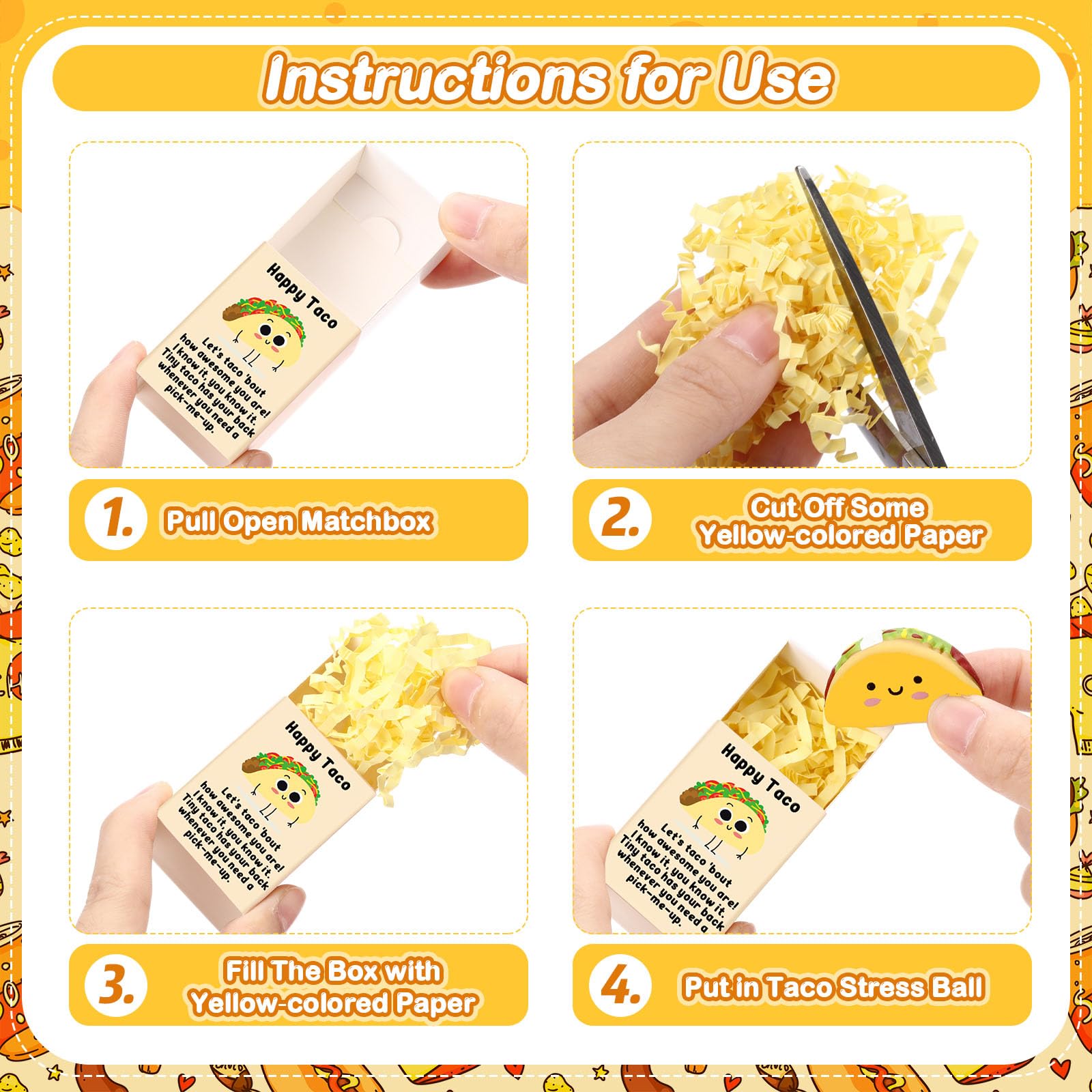 Taco stress balls bulk pack for events and offices.