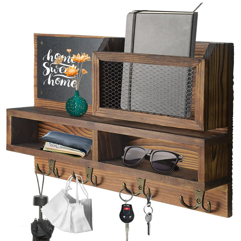 Weweow decorative wall mount blends with decor while organizing essentials.