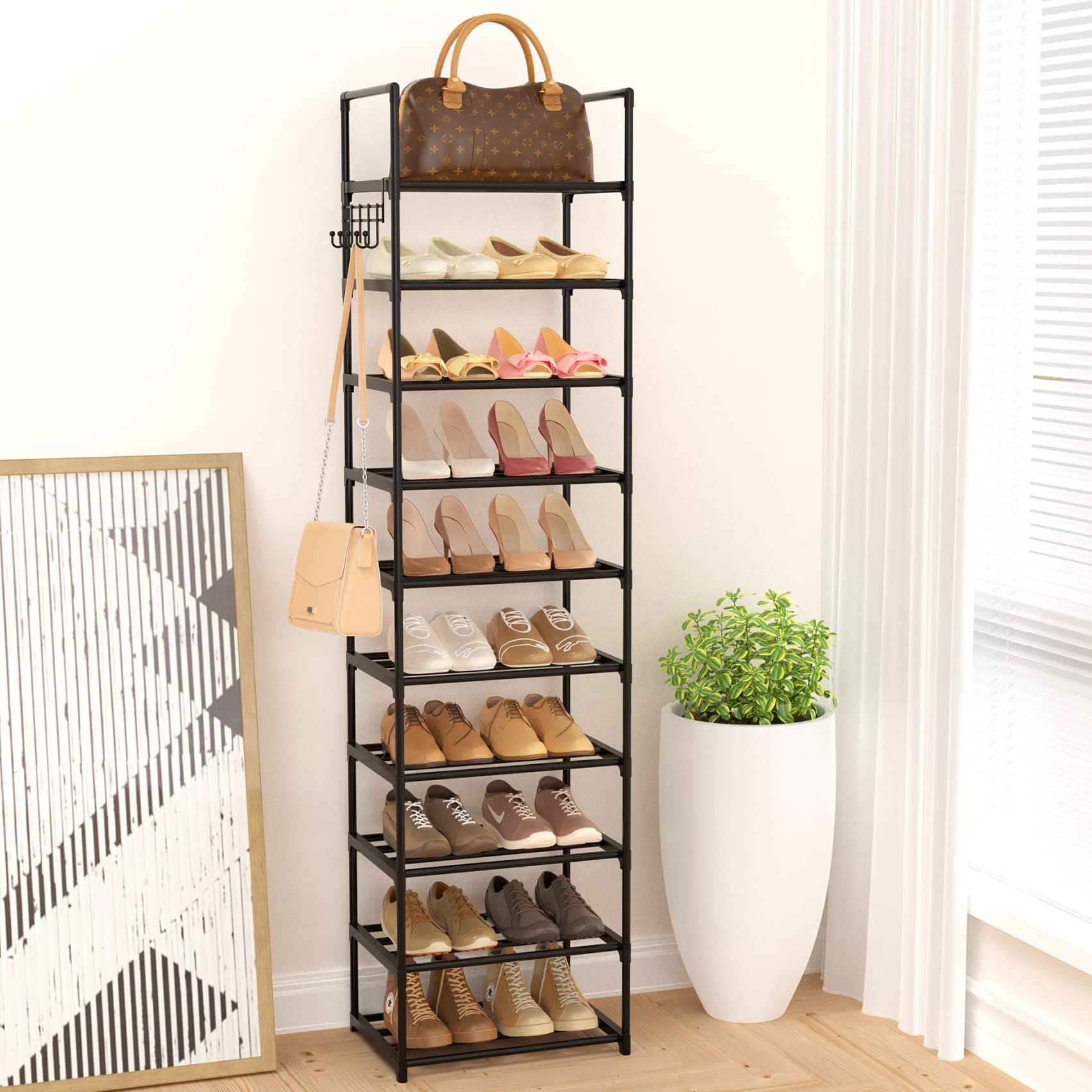 WEXCISE shoe rack keeps entryway neat and organized.