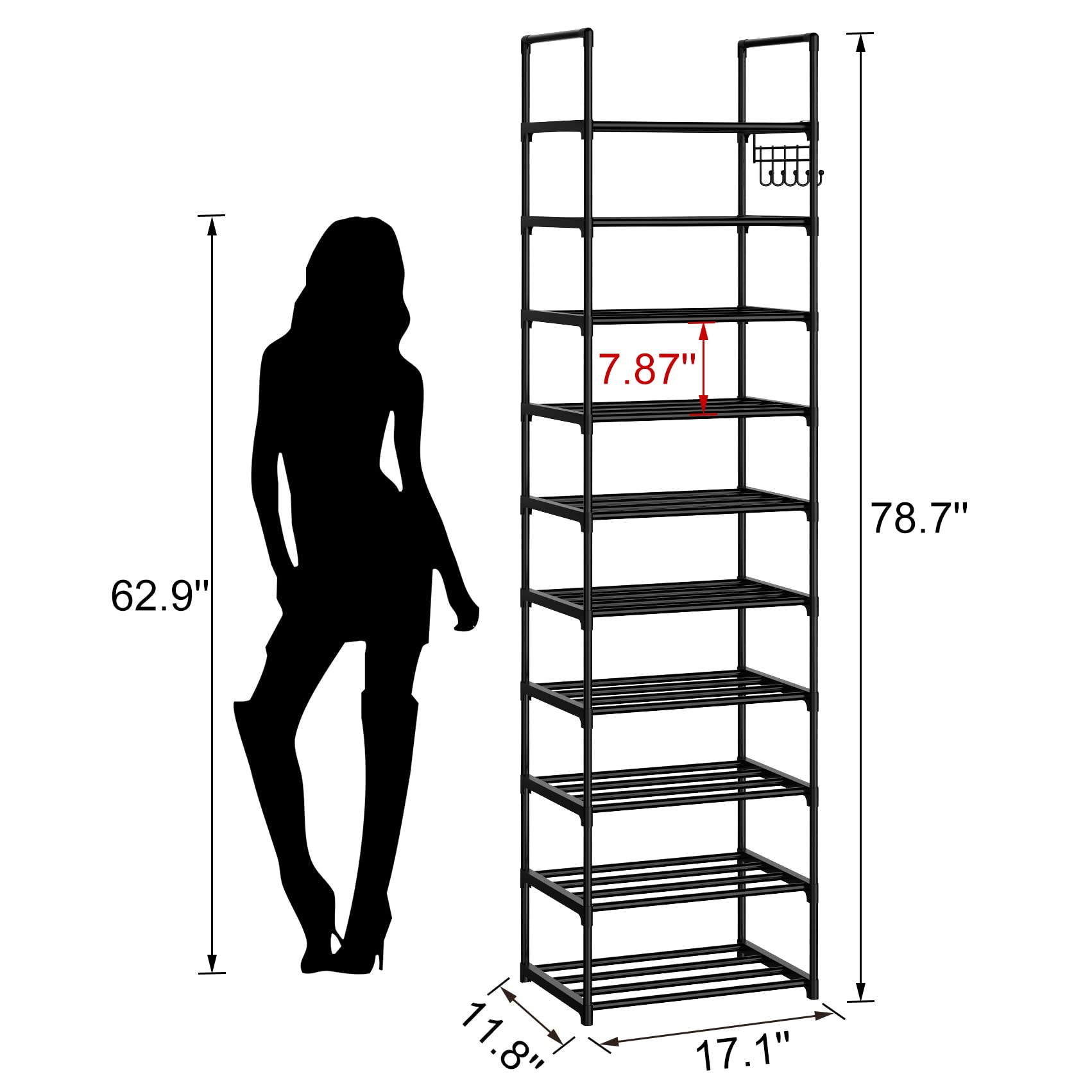 WEXCISE rack features sturdy powder-coated metal for durability.