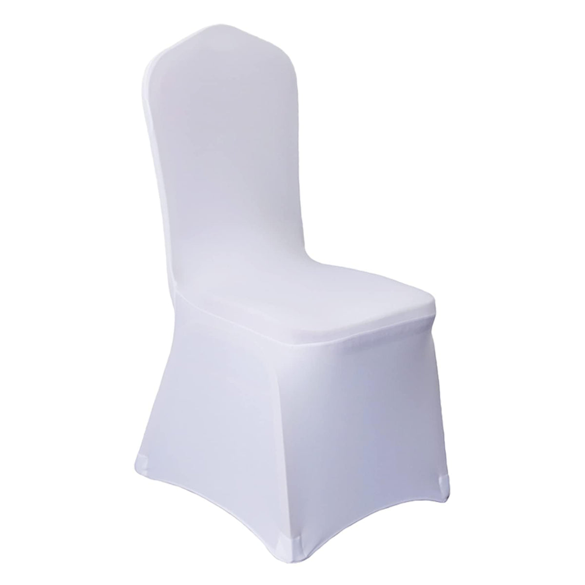 Wexninaz chair cover close-up showing stretch fabric and durable fit for events