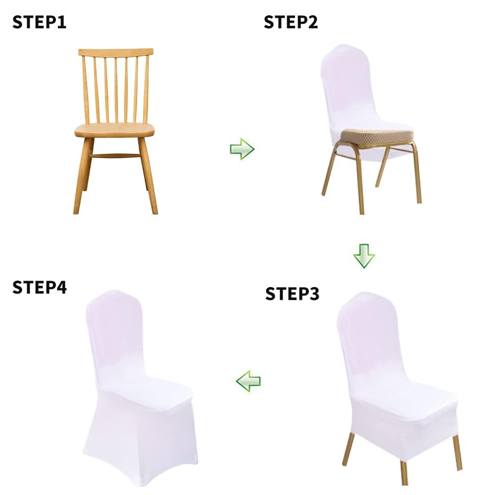 Wexninaz slipcovers with four pockets stay in place on non-armrest chairs