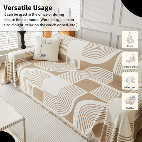 WEYOND Boho Couch Cover 71x118 fit for three-seat sofas.