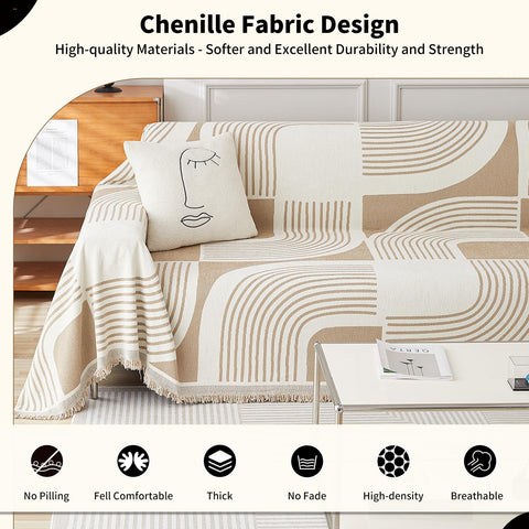 WEYOND Boho Couch Cover versatile use as bedspread or tablecloth.