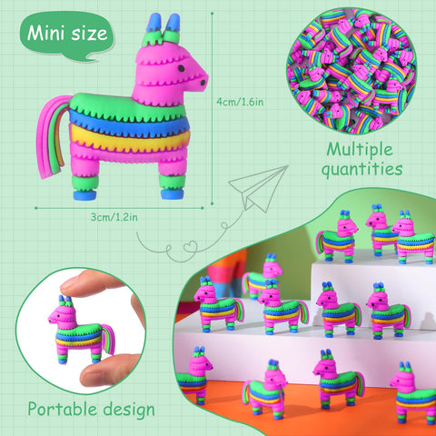 Weysat rainbow donkey pinata figurine brightens celebrations and serves as a playful game prop.