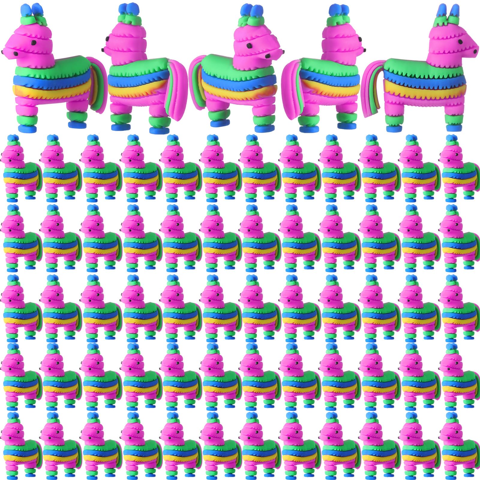 Weysat mini rainbow donkey pinata figurine adds festive decor and playful hide-and-seek fun.