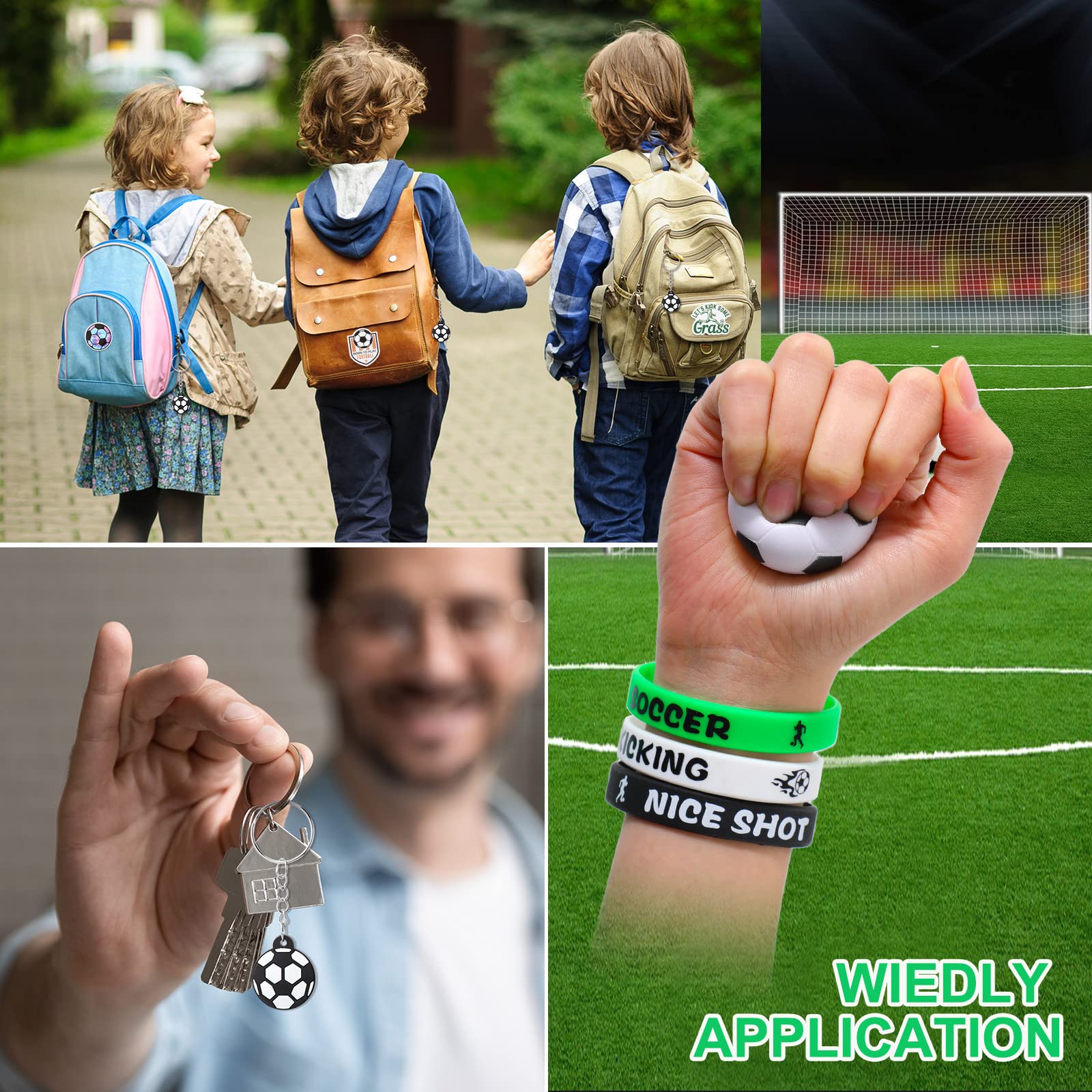 Weysat soccer keychains for keepsakes and party swag.