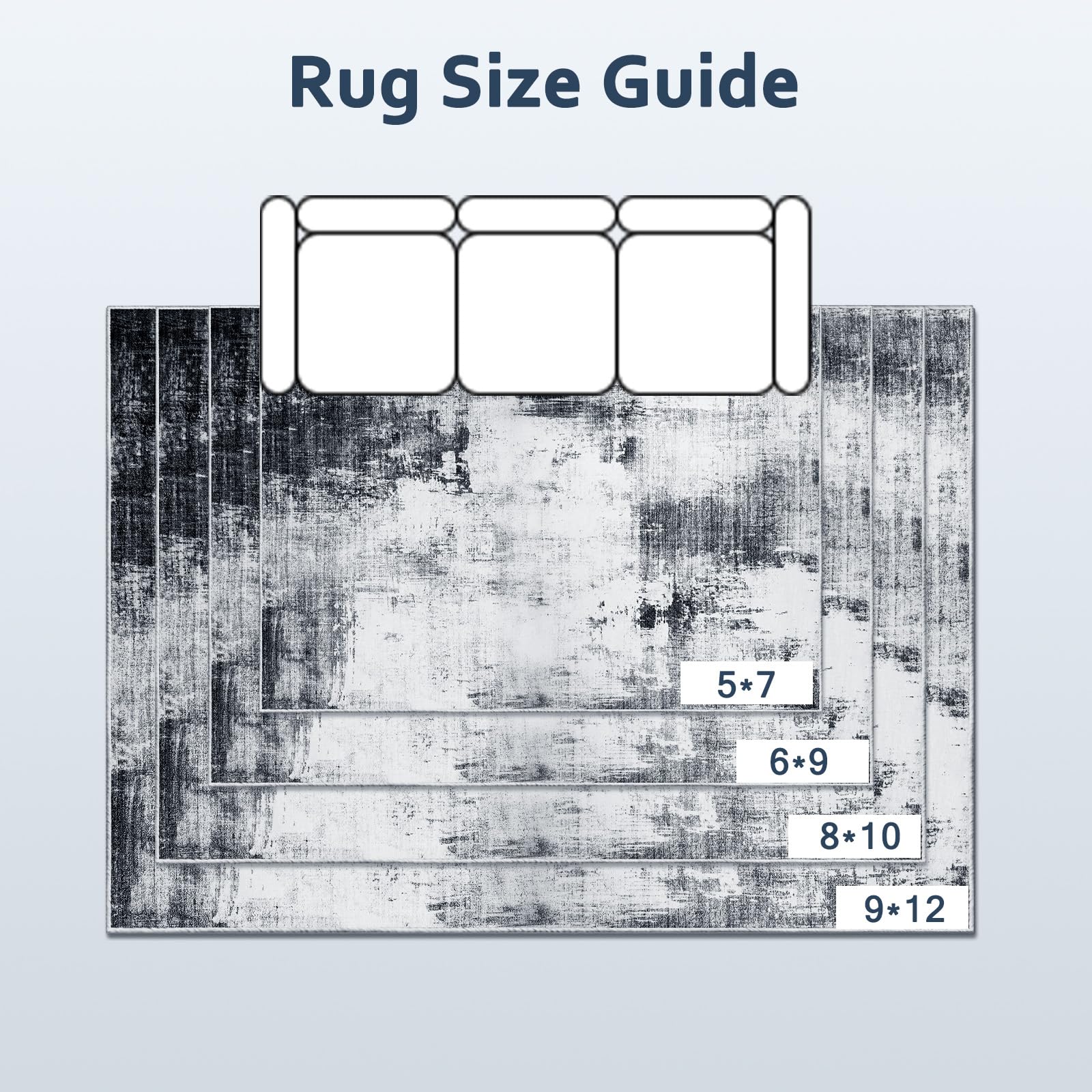 WEZVIX 5x7 rug suits living rooms, bedrooms, offices, and nurseries.