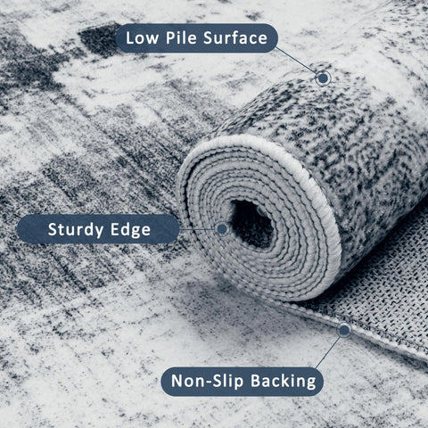 WEZVIX abstract pattern complements contemporary decor with a subtle splash of color.