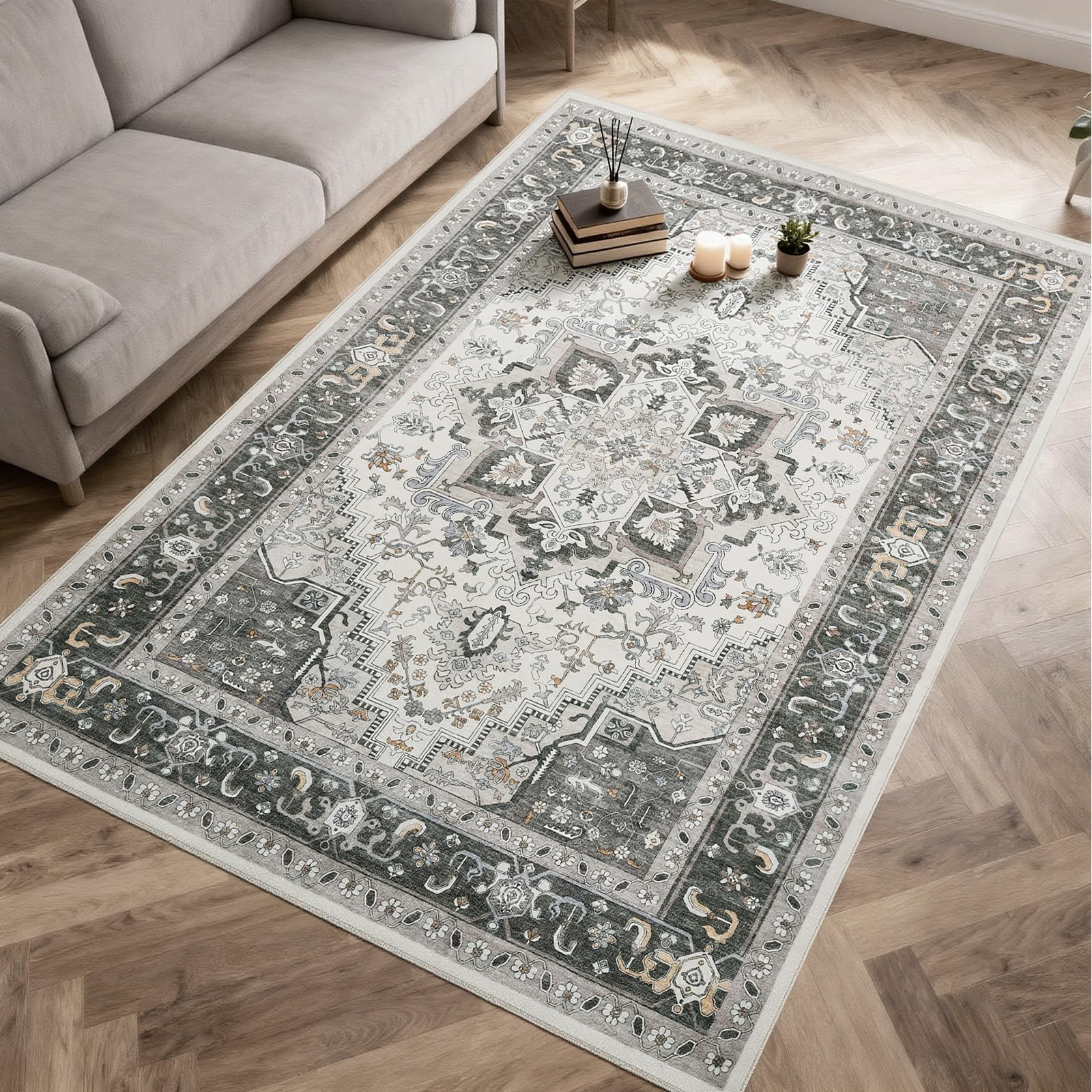 WEZVIX washable 8x10 rug size options fit different spaces