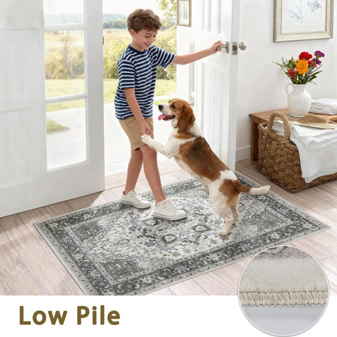 WEZVIX washable 8x10 rug soft suede texture feels comfortable