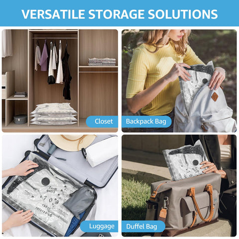 Wfiia closet and luggage organization with see through bags