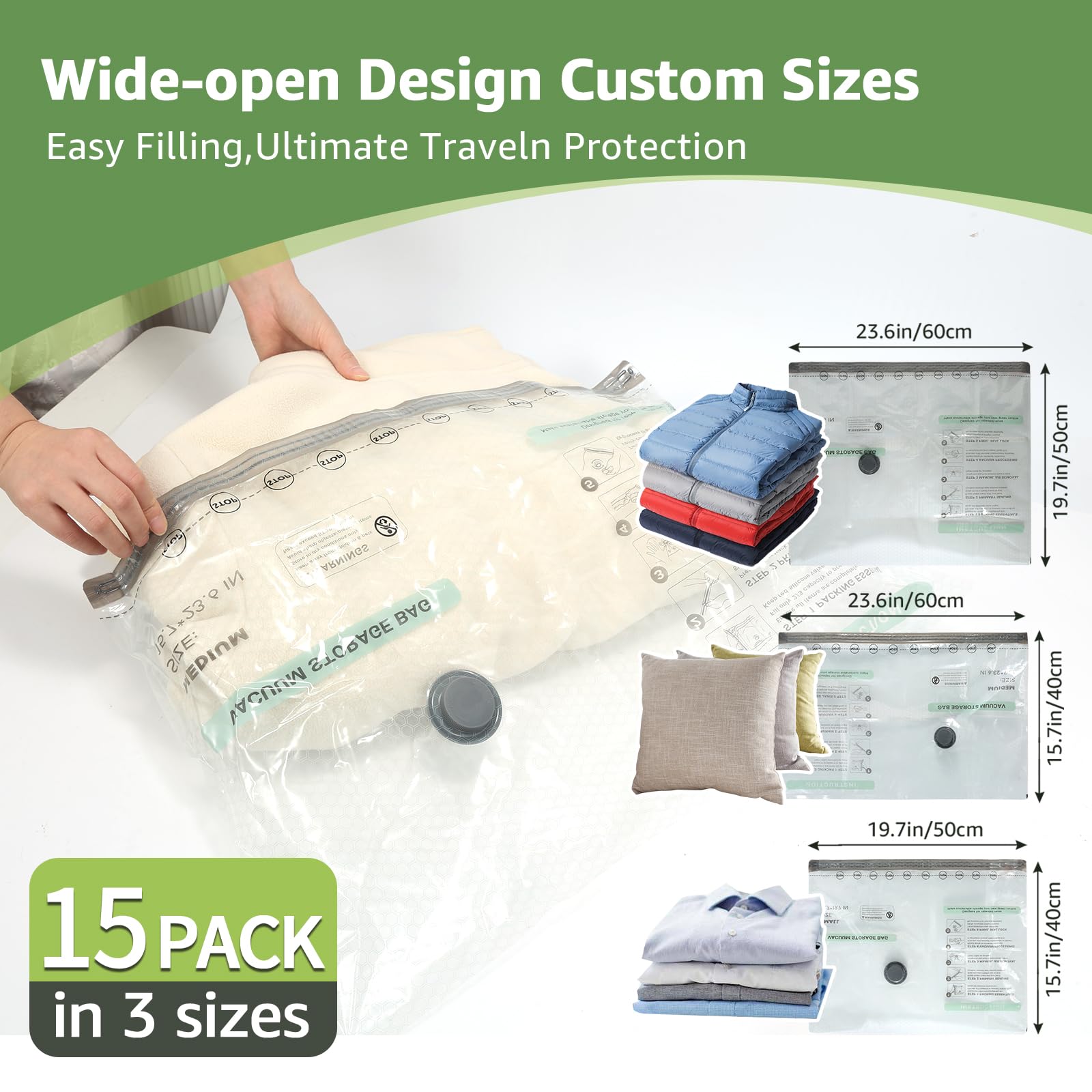 Wfiia double-zipper seal demonstrates secure packing.