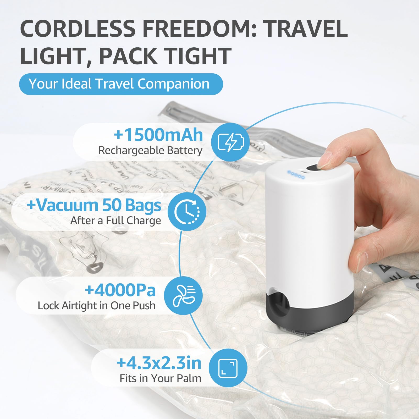 Wfiia 4000Pa suction illustrating ultra fast compression