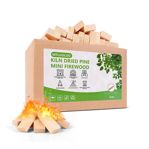 WFLUOLUO 4in mini firewood box ready for instant use in small pits and ovens