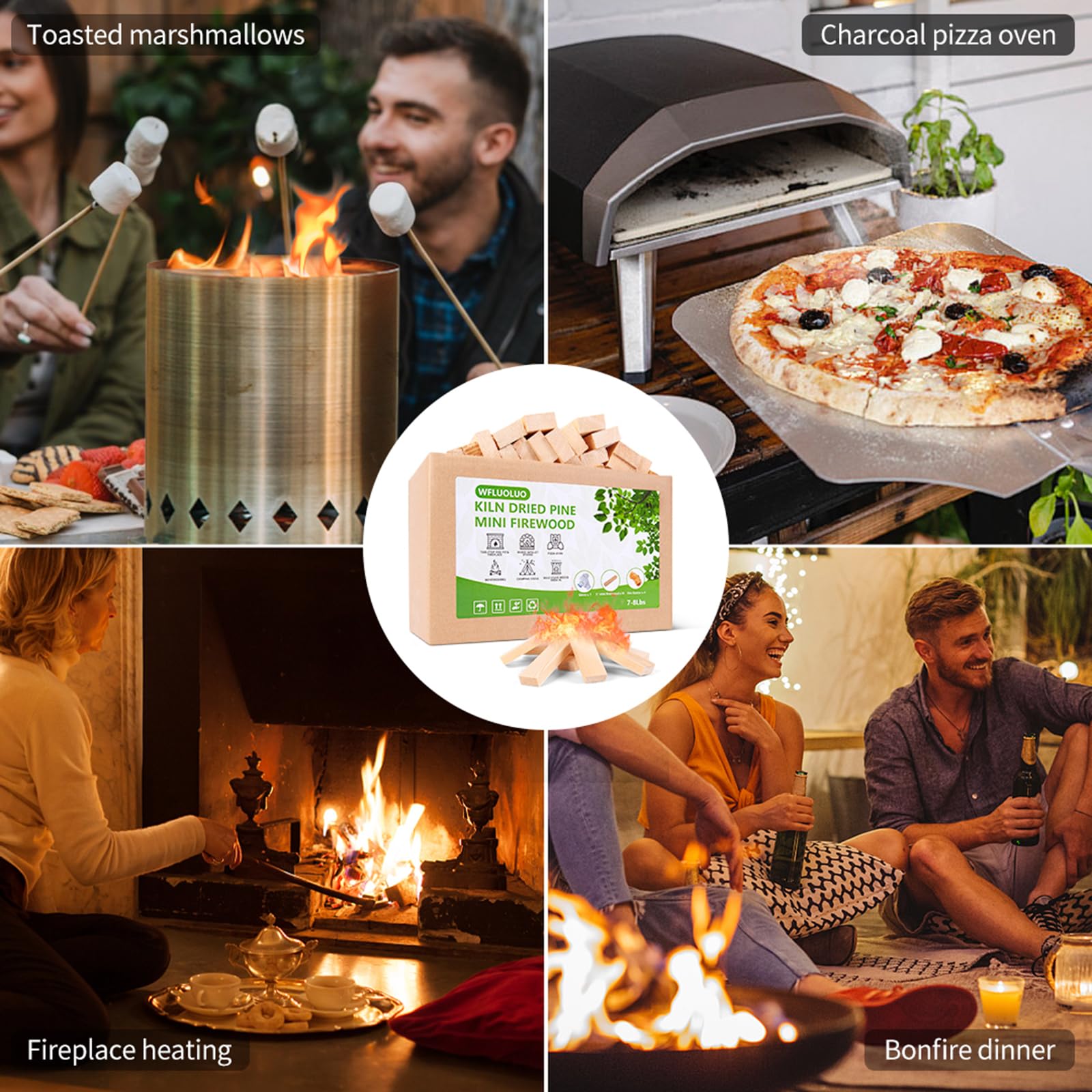 WFLUOLUO outdoor camping logs deliver reliable warmth on the go.