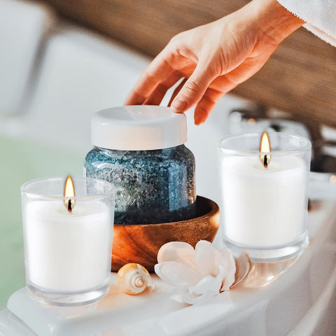 Wfmolcand spa votive candle for a calm aromatherapy atmosphere.