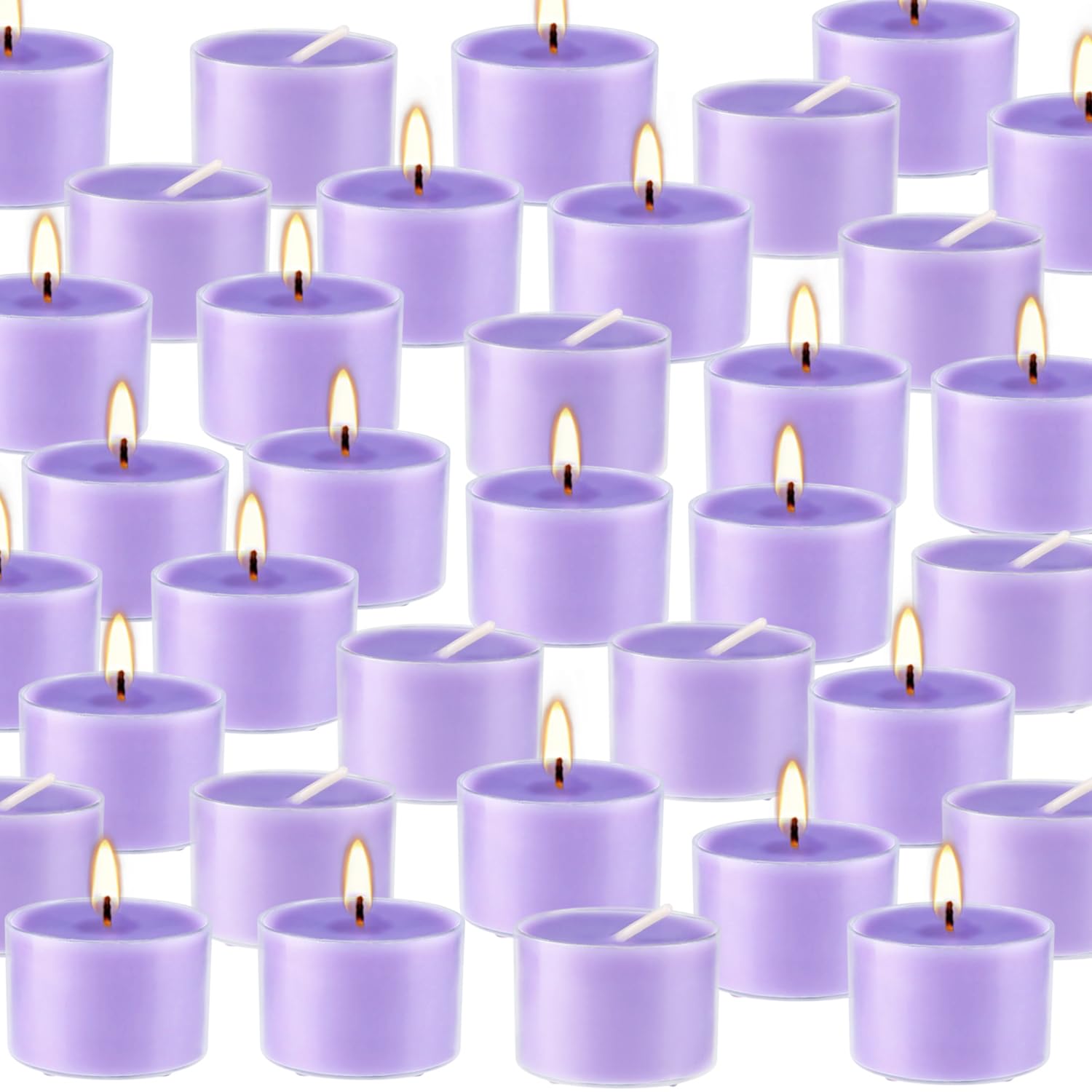 Wfmolcand decorative lavender tealights for birthdays and gatherings.