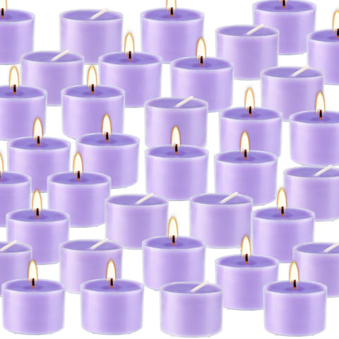 Wfmolcand decorative lavender tealights for birthdays and gatherings.