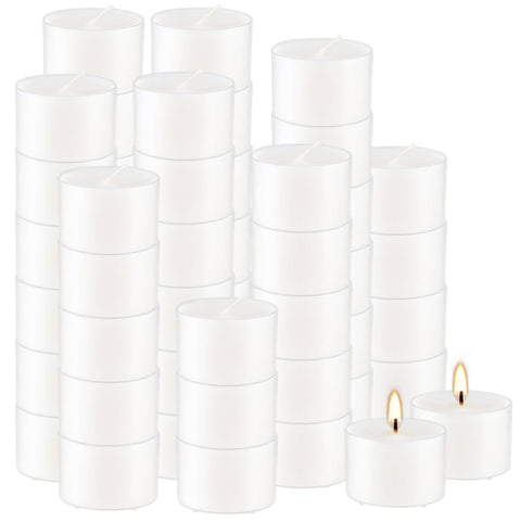 Wfmolcand bulk tea lights packaged for easy event setup and decor.