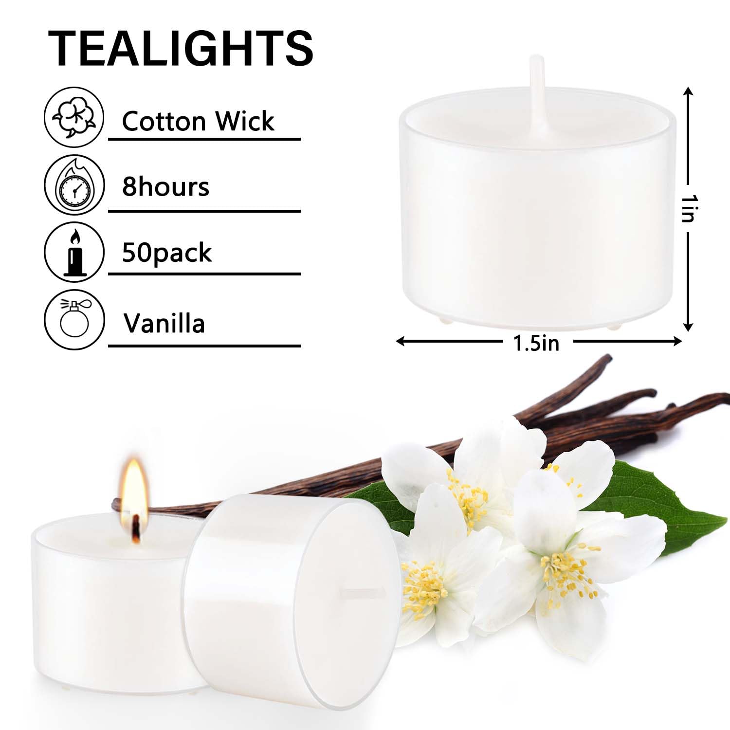 Wfmolcand smokeless, dripless tea light for tidy, reliable emergency lighting.