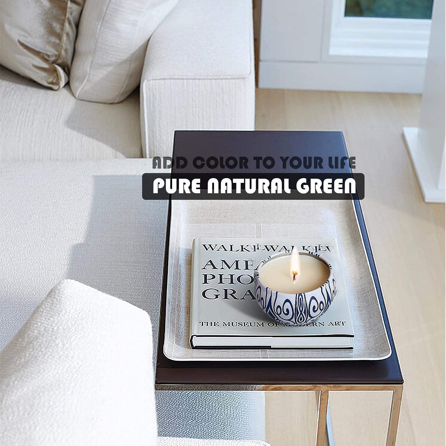 Recyclable metal tins can be repurposed as décor or planters.