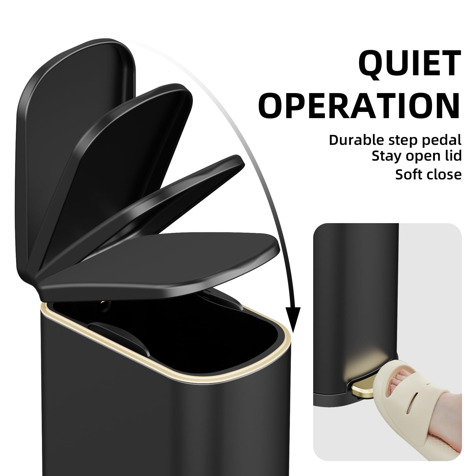 WFRWFR matte black finish adds modern style to any bathroom.