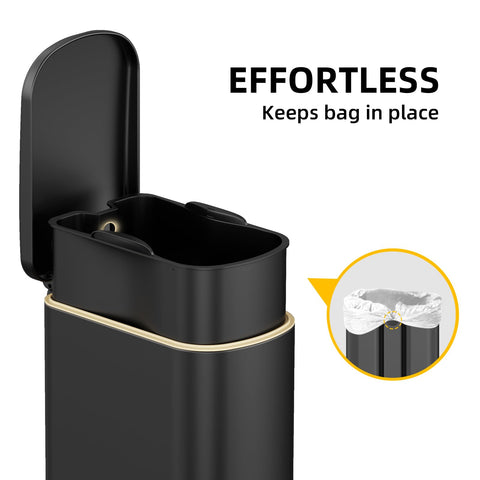 WFRWFR stay-open 90-degree lid for easy waste disposal.