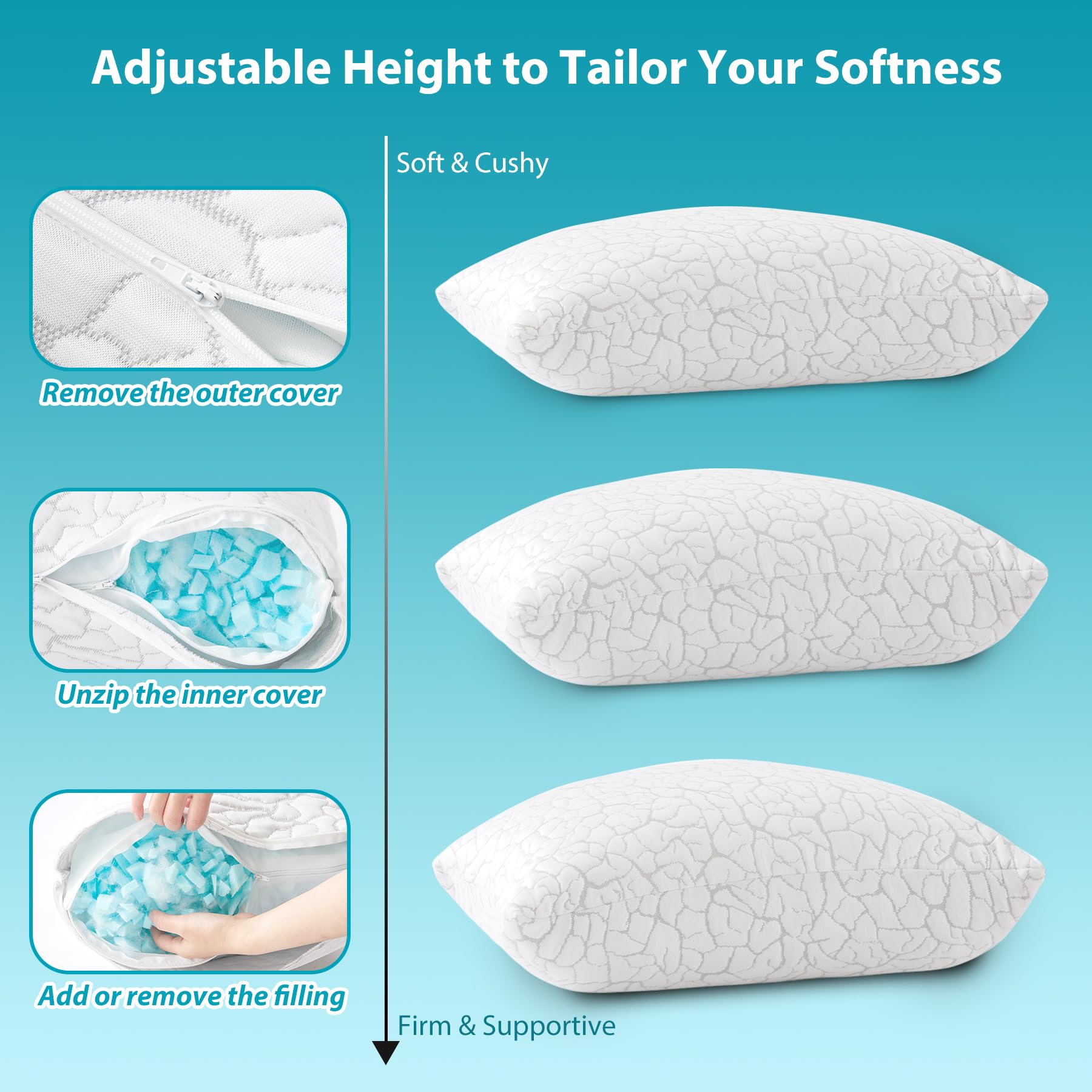 WGAKCED cooling ice silk side promotes cooler sleep temperature