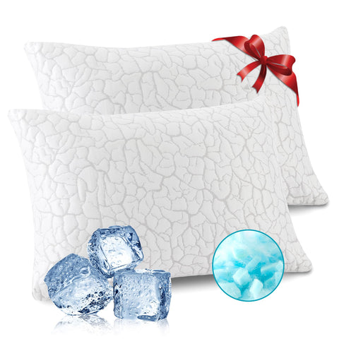 WGAKCED cooling pillows king-size on bed for cooling comfort all night