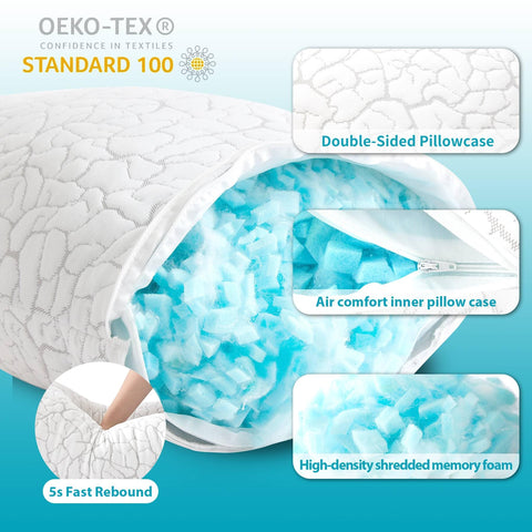 WGAKCED shredded memory foam close-up highlighting customizable fill