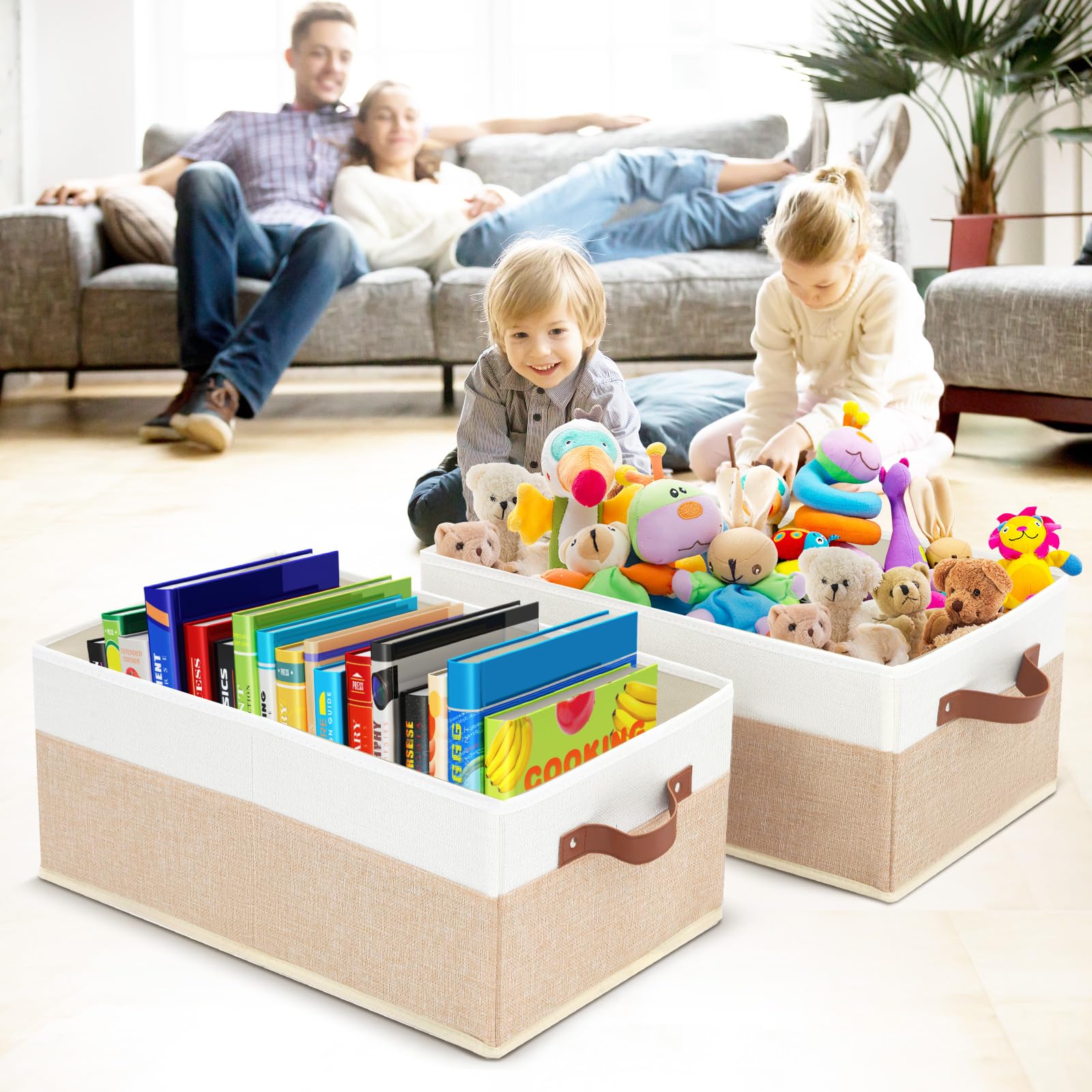 WGGWE closet organizer bin 3pack reinforced bottom board stability