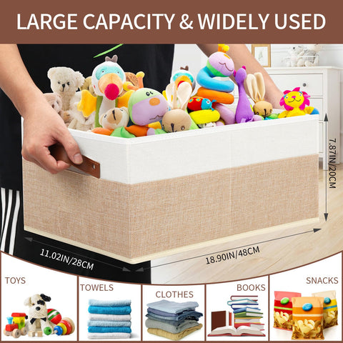 WGGWE closet organizer bin 3pack folded flat space-saving design