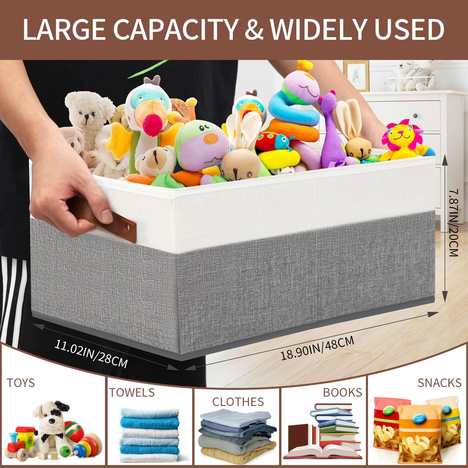 WGGWE foldable storage bin shown with bottom board for flat storage.