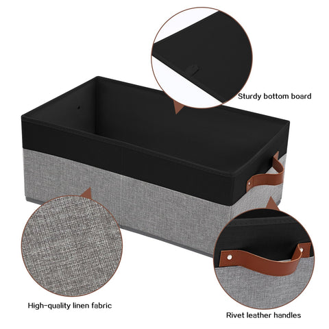 WGGWE large capacity fabric bin keeps items tidy on a shelf.