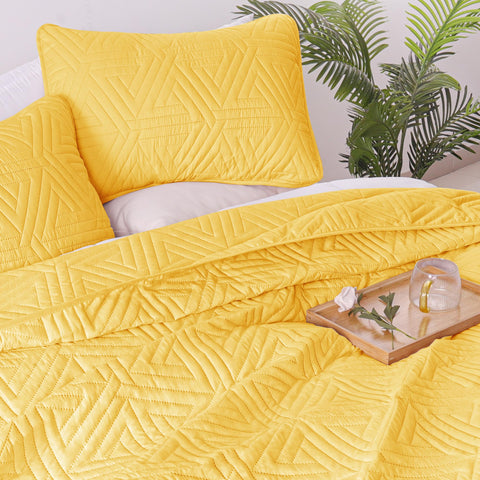 Whale Flotilla bedspread with two pillow shams enhances bedroom decor