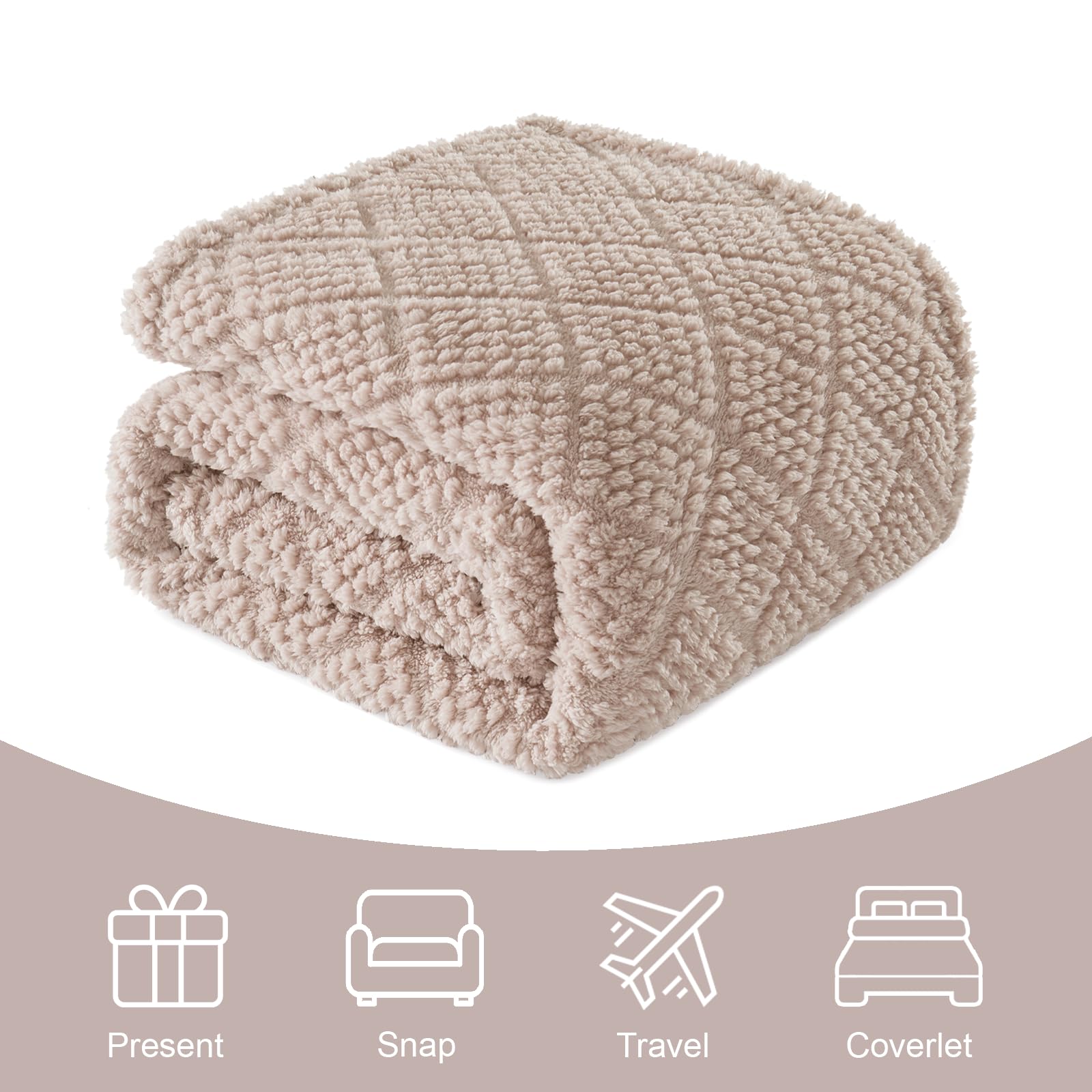 Camel color complements modern bedrooms with Whale Flotilla fuzzy fleece.