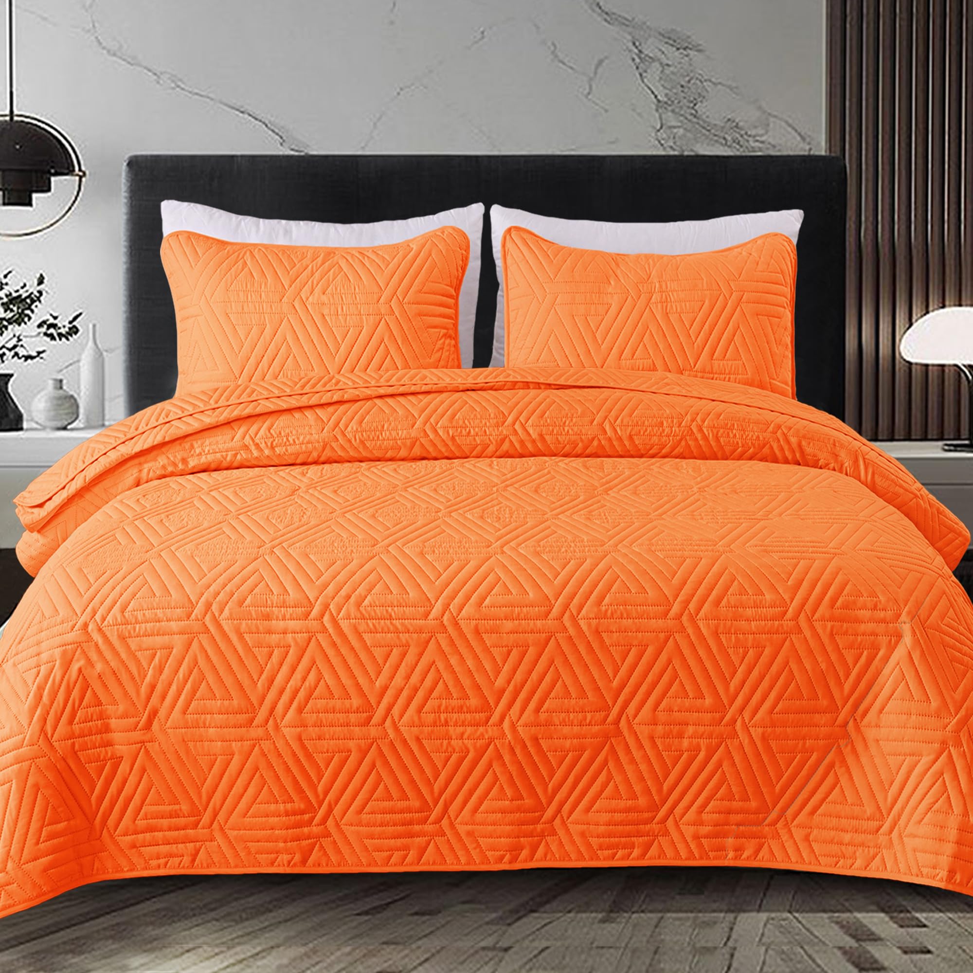Whale Flotilla decor-ready bedding orange brighten any bedroom aesthetic.