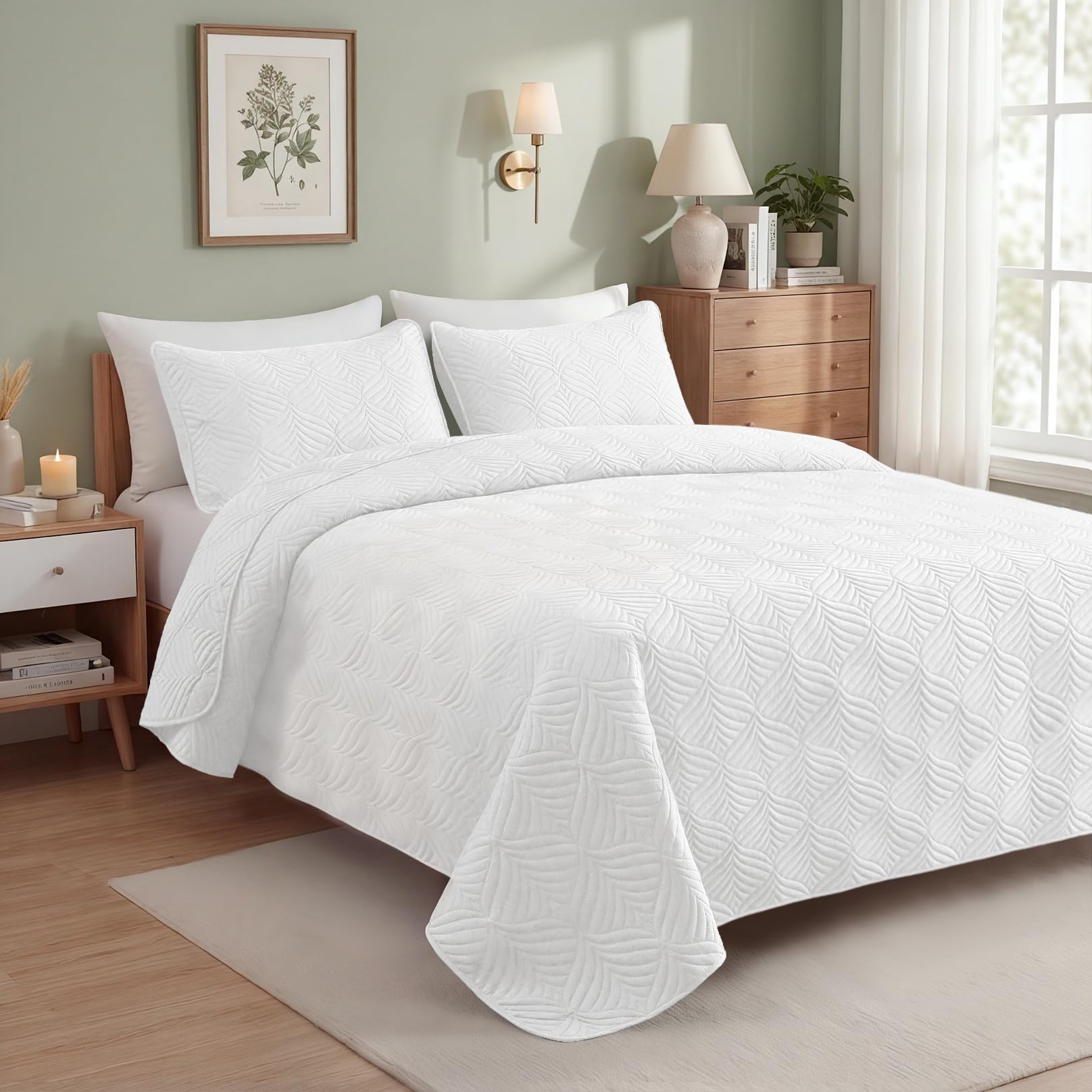 Whale Flotilla full-queen quilt size provides generous bed coverage
