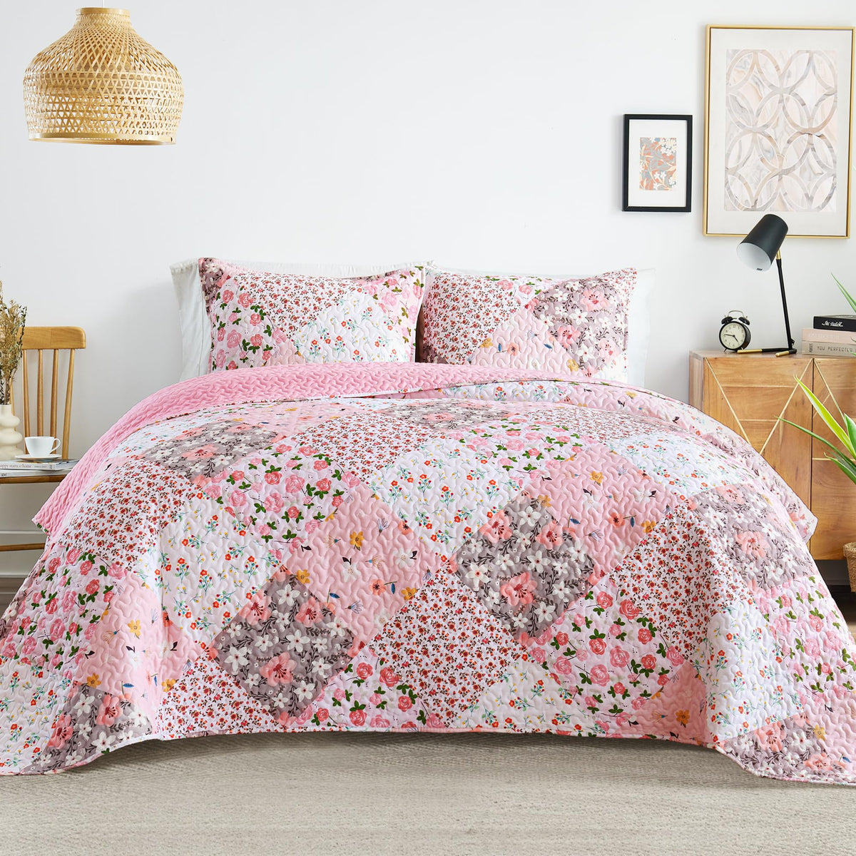Whale Flotilla patchwork quilt twin soft texture for cozy sleep.