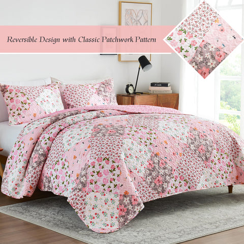 Whale Flotilla quilt reversible pattern offers two looks in one set