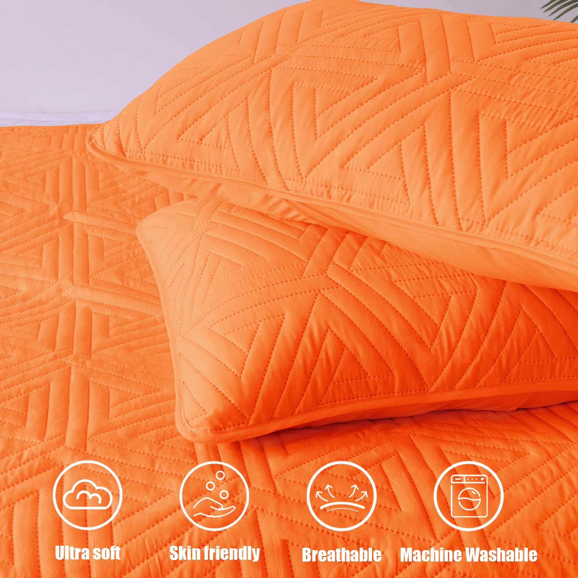 Whale Flotilla soft microfiber cover orange feels smooth against skin.
