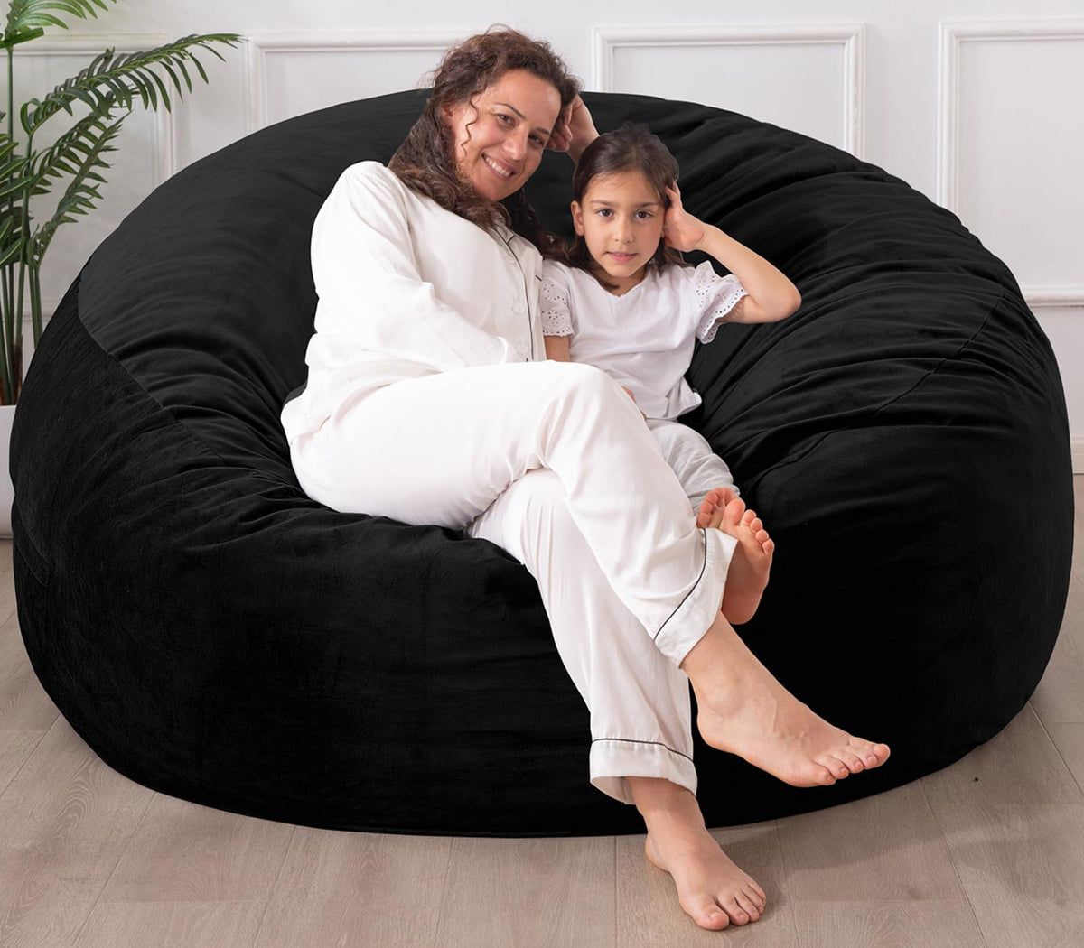 WhatsBedding memory foam bean bag chair offers plush lounging at home.